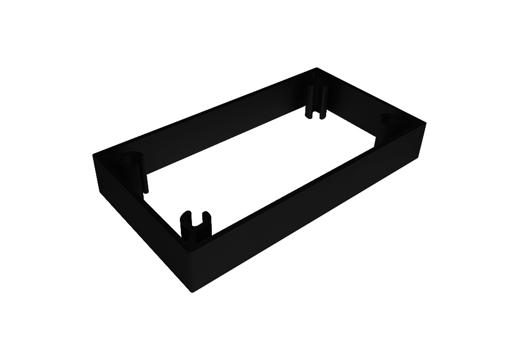 Lagun Opbouwbracket verlenging, zwart geanodiseerd