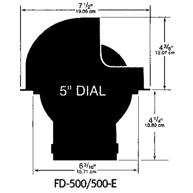 Allpa Ritchie Kompas model 'Globemaster FD-500-EX'  12/24/32V  inbouw  Ø127mm/2 of 5°  messing (zeil)