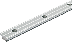 Antal Antal Aluminium T-rail, zilver geanodiseerd