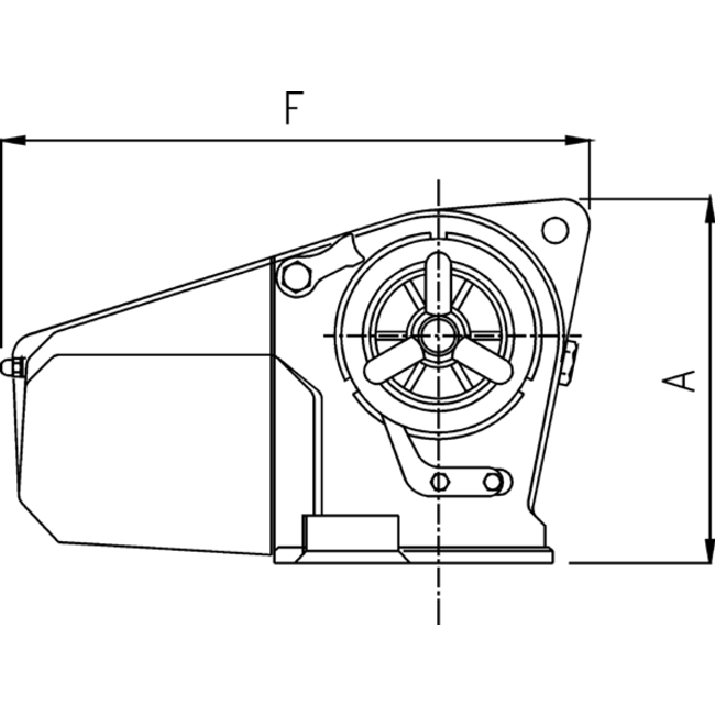 Lofrans Lofrans windlasses Ankerlier horizontaal  model 'Cayman 88'  8mm  12V  1000W  met verhaalkop