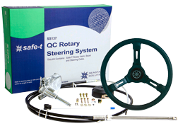 SeaStar SeaStar Safe-T QC Stuursysteem met kabel + Riviera stuur zwart