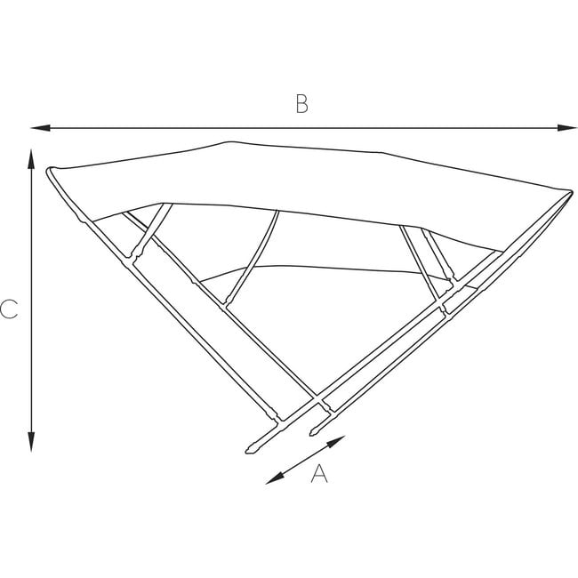 Allpa allpa Zonnetent model 'Sixty' navy 175x156x252cm; aluminium beugels