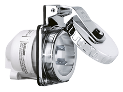 Allpa allpa Boordstopcontact RVS geaard met schroefdeksel IP56