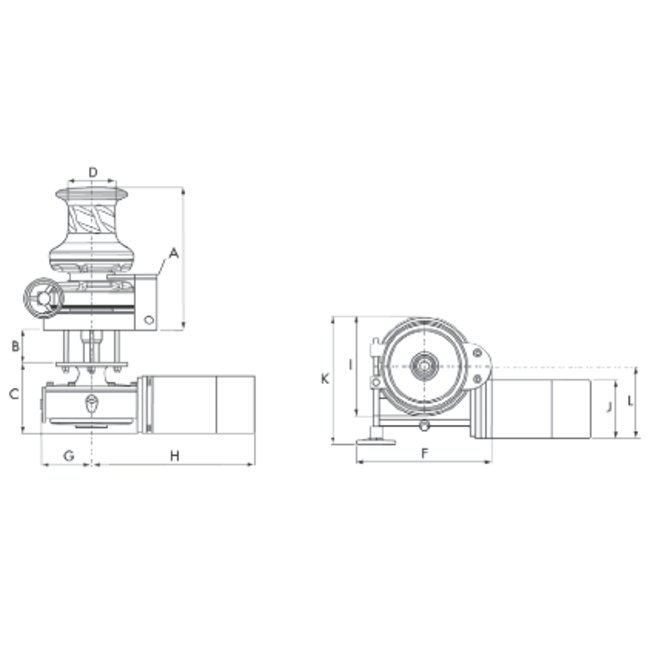 Lofrans Lofrans windlasses Ankerlier verticaal 'Project X5' 12mm 24V 3000W hydraulisch met verhaalkop