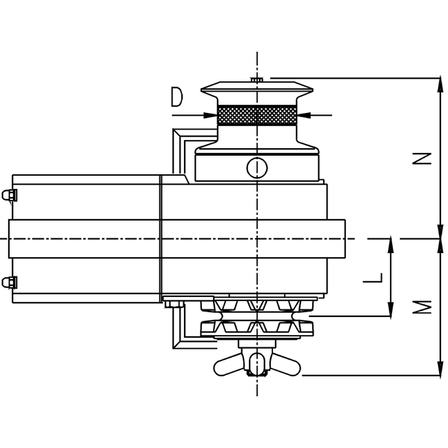 Lofrans Lofrans windlasses Ankerlier horizontaal model 'Cayman 88' 10mm 12V 1000W met verhaalkop