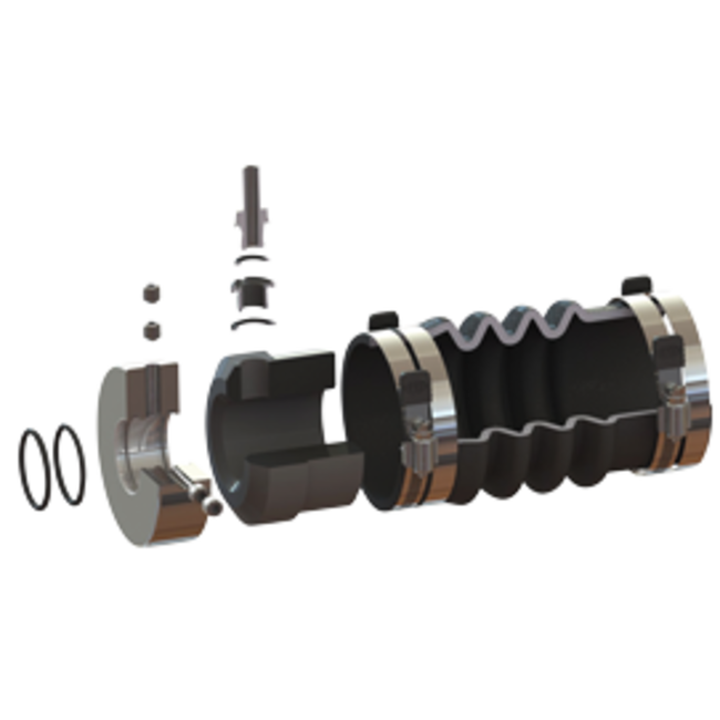 allpa PSS Rubberbalg reducer van 2 (Ø50 8mm) naar 1-3/4 (Ø44 5mm)