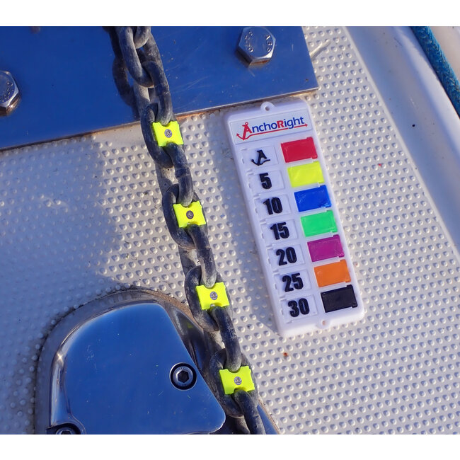 Anchoright kettingmarkeerset- 8mm 5/6" ketting - 6 kleuren (30 markers)