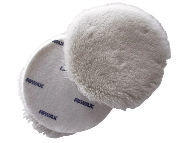 SPTA Lamsvachtpad, klittenband-polijstpads, lamswollen kap, lamsvacht, 3-delig, 125 mm, polijstschijf, polijstset, wollen pad, lamswol, 125 mm, klittenbandpad, polijstschijf voor auto polijstmachine