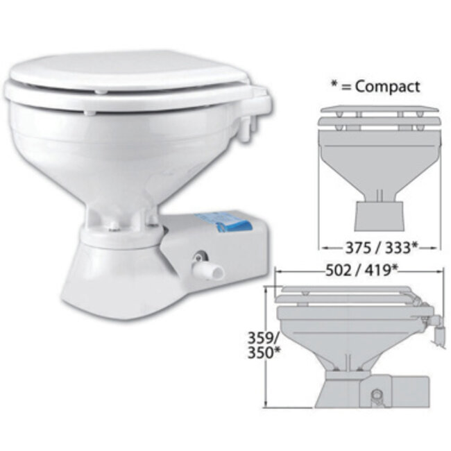 Jabsco Jabsco Toilet QF Regular 24V met pomp