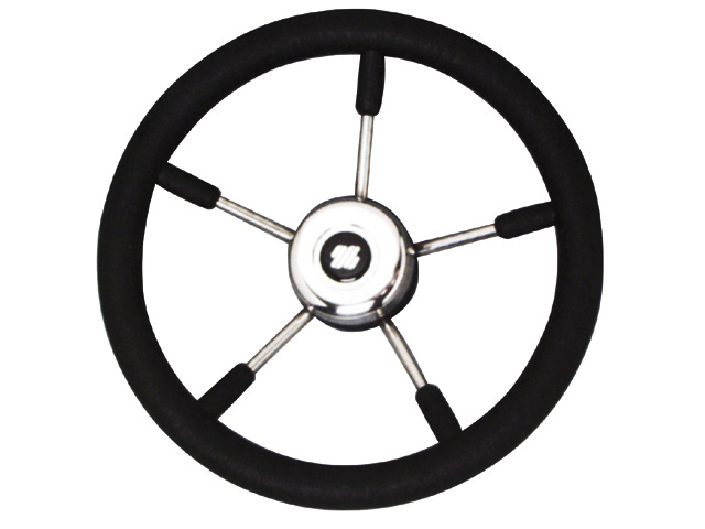 Ultraflex V57 stuurwiel zwart/rvs 5-spaaks