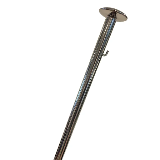 RVS Vlaggenstok Lengte 1 Meter met 2 Haken