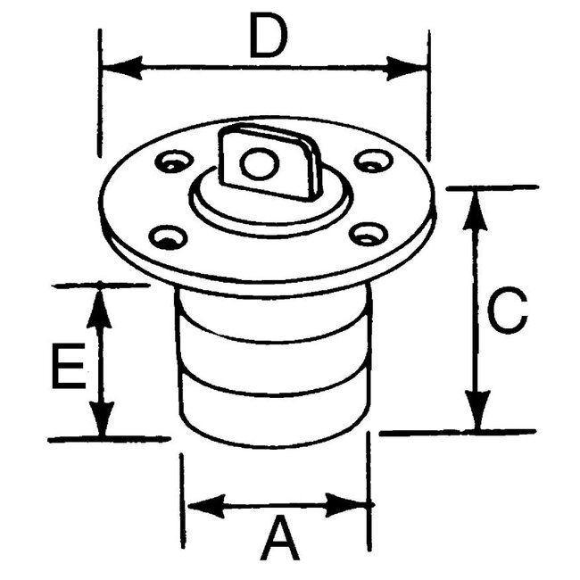 Allpa Kunststof lensstop, met inschroefbare plug Ø25mm, zwart
