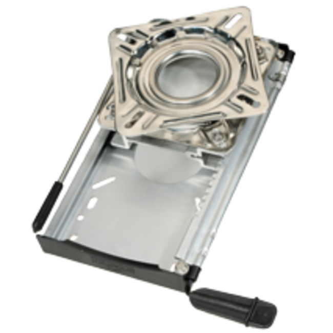 Allpa RVS Draaiplateau met aluminium slede (12-standen)