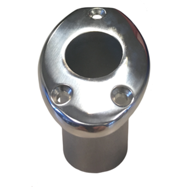 Allpa Vlaggenstokhouder RVS inbouw 45°; 25mm