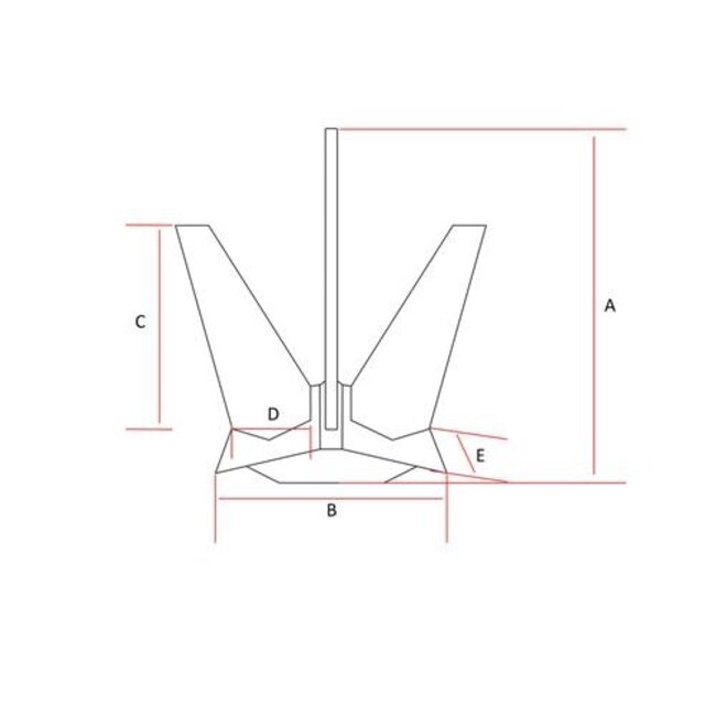 HOLLEX Anker 12kg rvs316 gepolijst