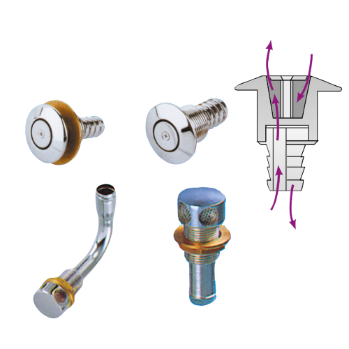 Allpa Messing verchroomde ontluchtingsnippel diam 16mm