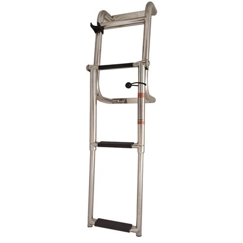 HOLLEX Hollex Zwemtrap opvouwbaar rvs316 3 treden zwart