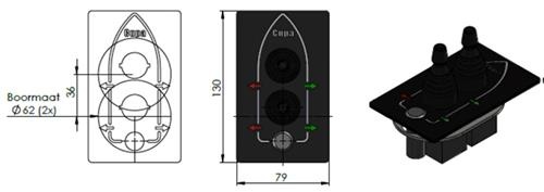 Cupa # Cupa-paneel joystick boeg-/hekschroef nieuw