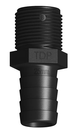 Tru Design Slangtule 25mm x 1β BSP buitendraad lang