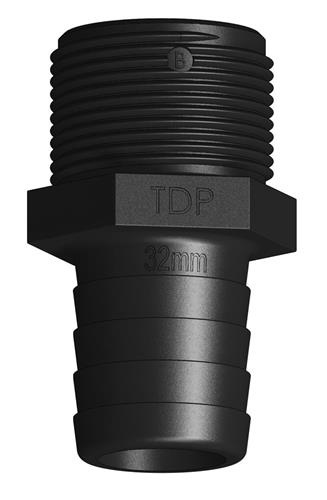 Tru Design Slangtule 32mm x 1 1/4β BSP buitendraad lang
