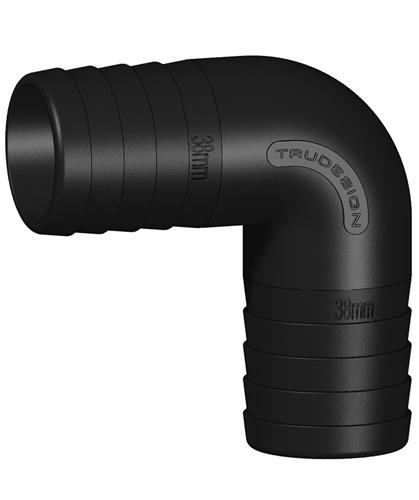 Tru Design Verbinder 90° 38mm met 2 tule einden