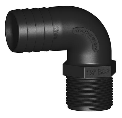Tru Design Slangtule 90Β° (ongelijk) 38mm x 1 1/4β BSP