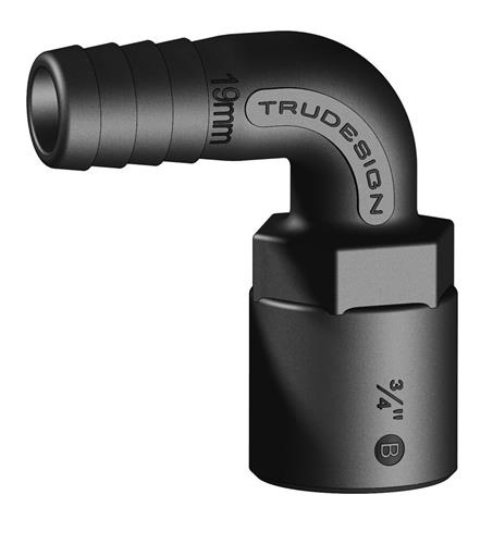 Tru Design Slangtule 90Β° 19mm x 3/4β BSP binnendraad