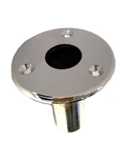 White Label Vlaggenstokhouder 25mm inbouw Rond recht