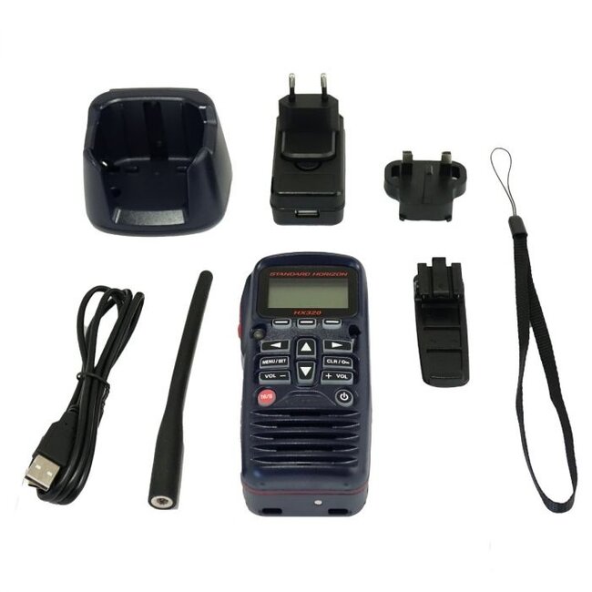 Standard Horizon HX320E Handmarifoon Bluetooth, USB-C Lader