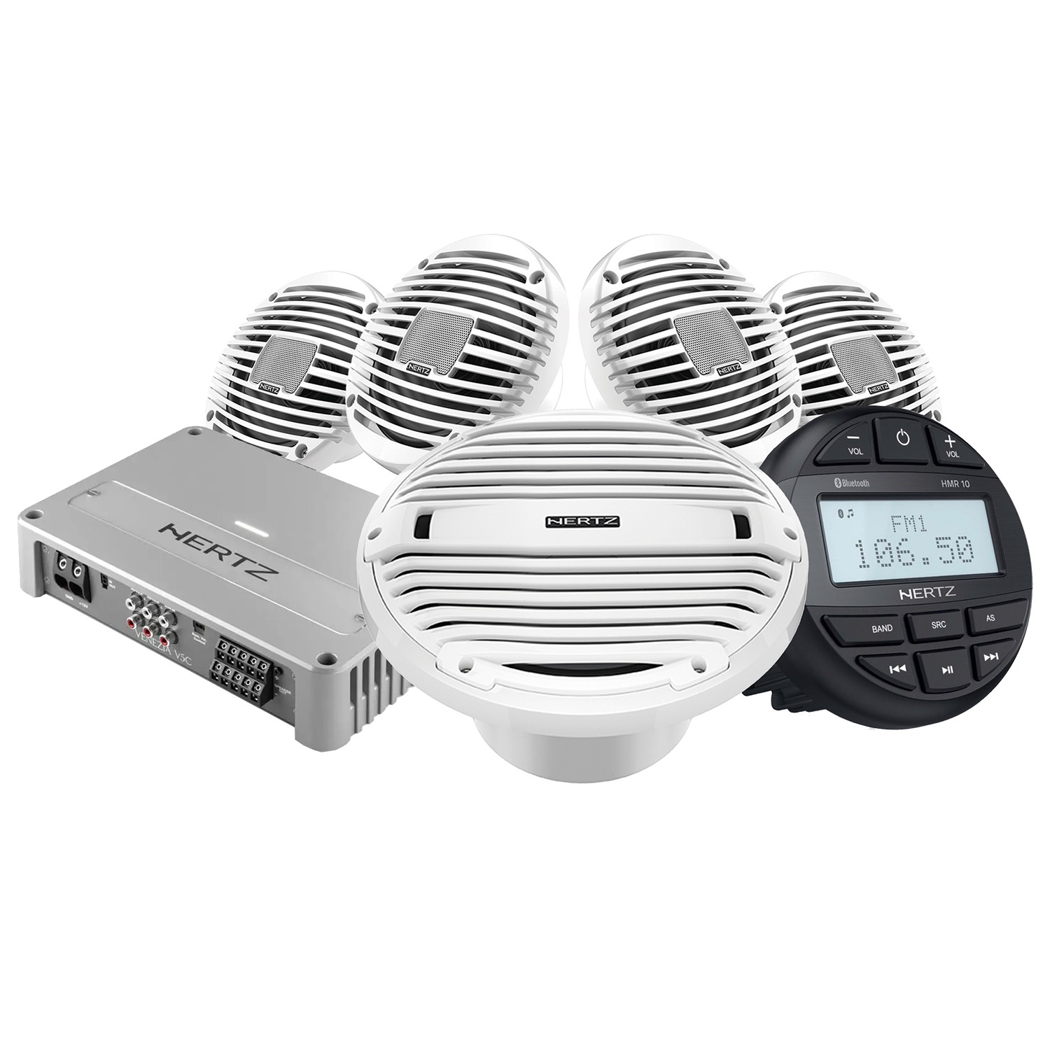 Hertz KIT HMR10 HEX6.5 HMS10 Wit V5C 12V
