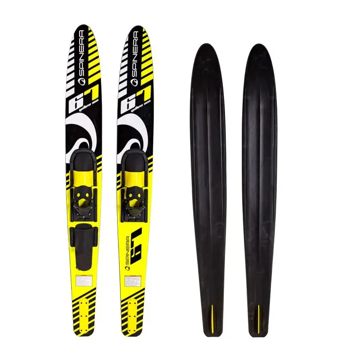 Combo Ski Nautique VEVOR - 170 Cm - Fixations Réglables X-9 - Jusqu'à 136 Kg - Pour Intermédiaires - Ski Simple Ou Double