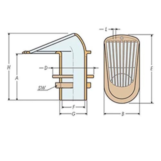 Guidi Guidi waterschep brons 2"