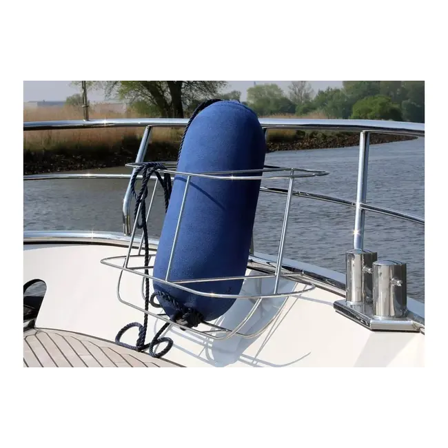 Allpa RVS Fenderhouders voor 2 stootwillen, recht model (Majoni 3, 4, 5, 6)