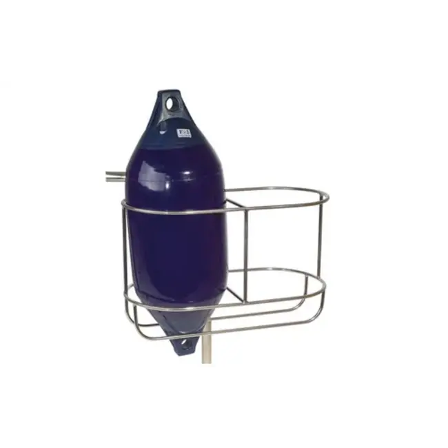 Allpa RVS Fenderhouders voor 2 stootwillen, recht model (Majoni 3, 4, 5, 6)