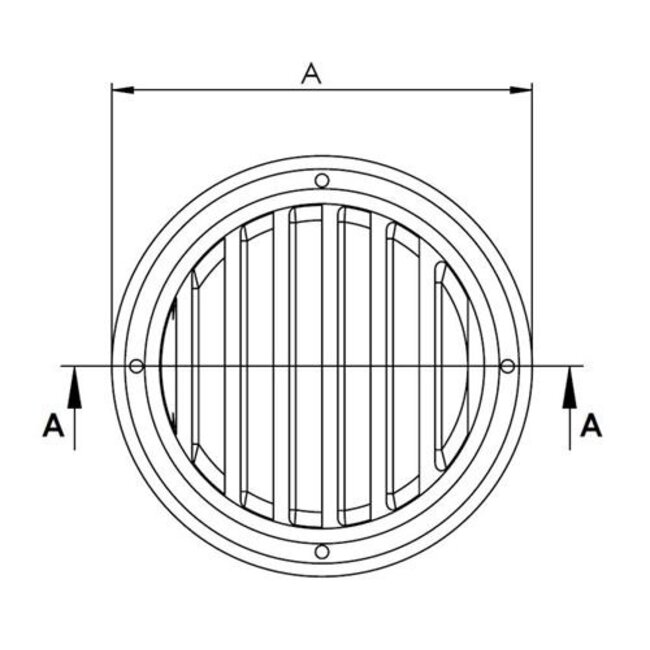 HOLLEX ventilatierooster 128mm