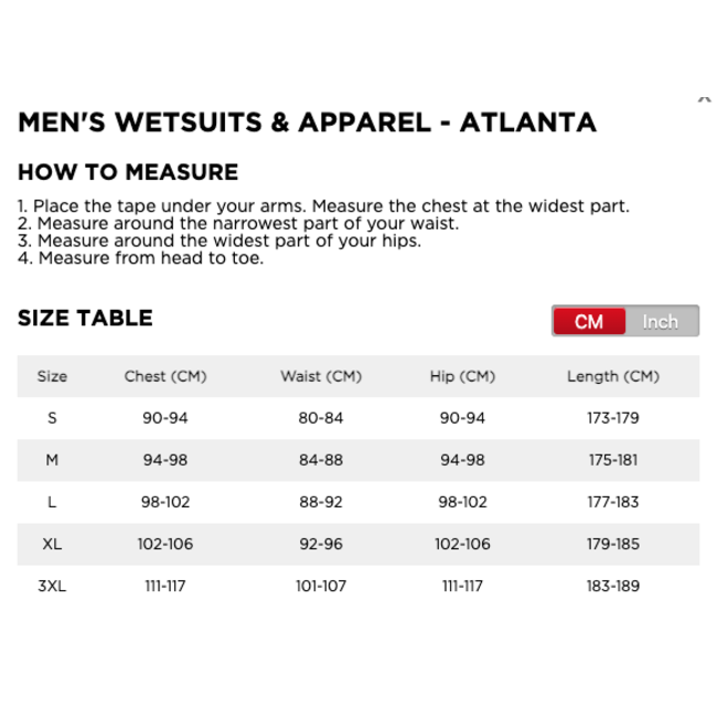 JOBE Atlanta 2mm Wetsuit Heren Zwart