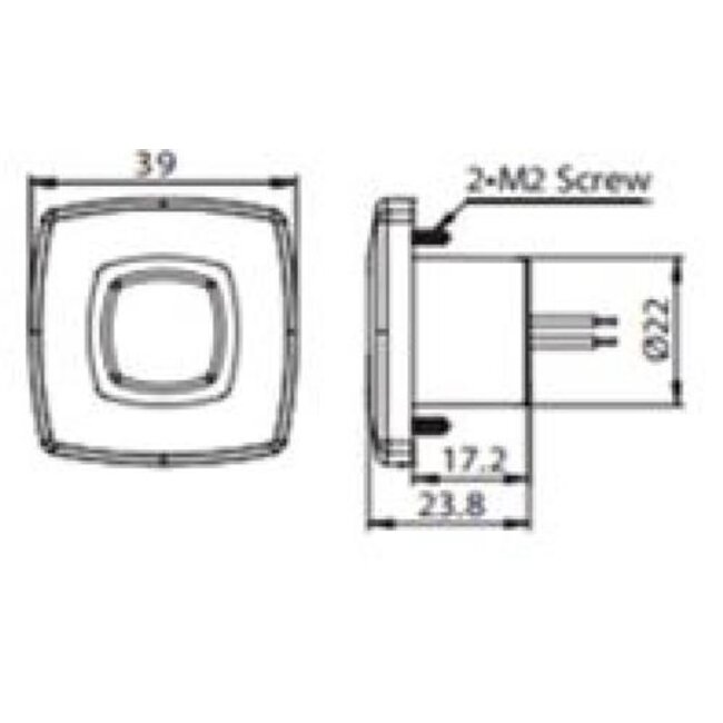 HOLLEX Hollex LED Traplamp Vierkant 10-30V dubbel
