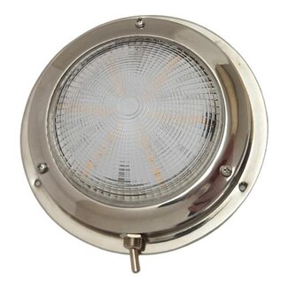 HOLLEX plafonnière opbouw rvs304 12V 102mm ww LED
