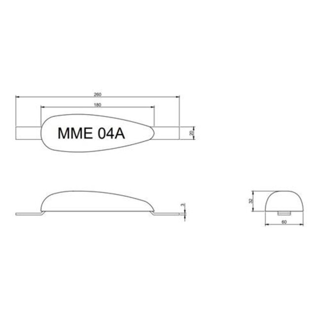 MME MME Anode Aluminium Huid/Roer MME04A