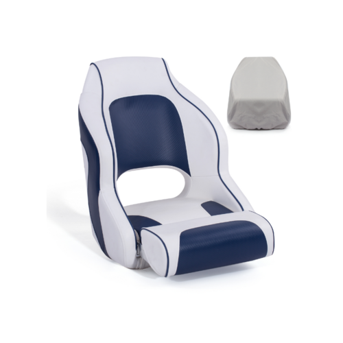 Titan Marine Sport flip up Kapiteinsstoel Wit/Blauw