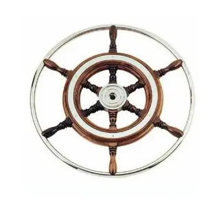 Titan Marine Stuurwiel T3/42 - Mahonie hout/RVS