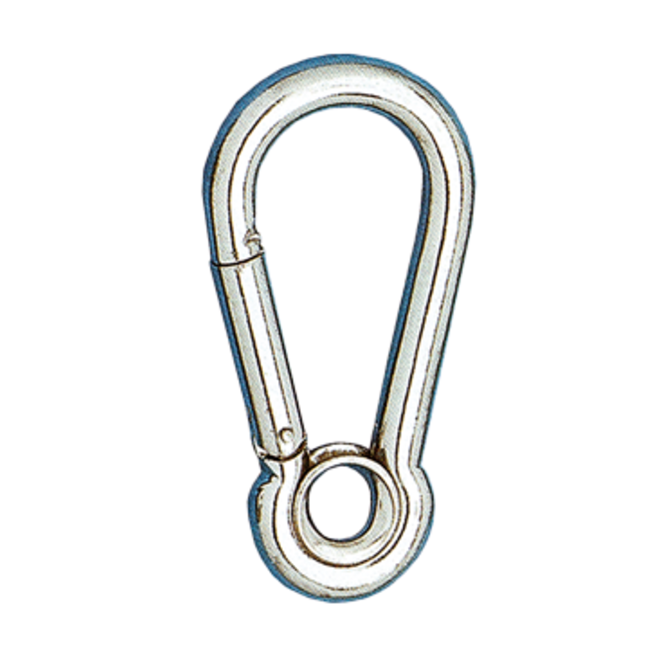 Allpa allpa RVS karabijnhaak met oog  Ø8mm  H=80mm (breekkracht 800kg)