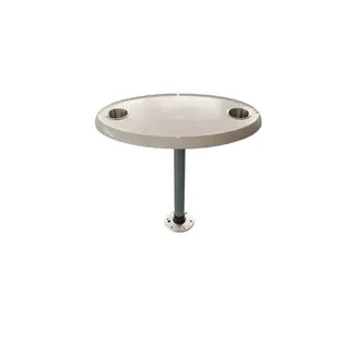 Titan Marine Ovale tafelbladset met twee RVS cupholders incl. poot 68,5 CM