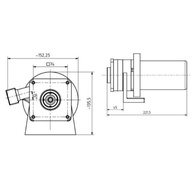 Rheinstrom Dekwaspomp Z60 12 Volt brons