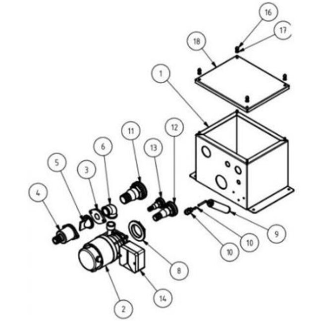 Rheinstrom Afvoerstation 12 Volt r.v.s.