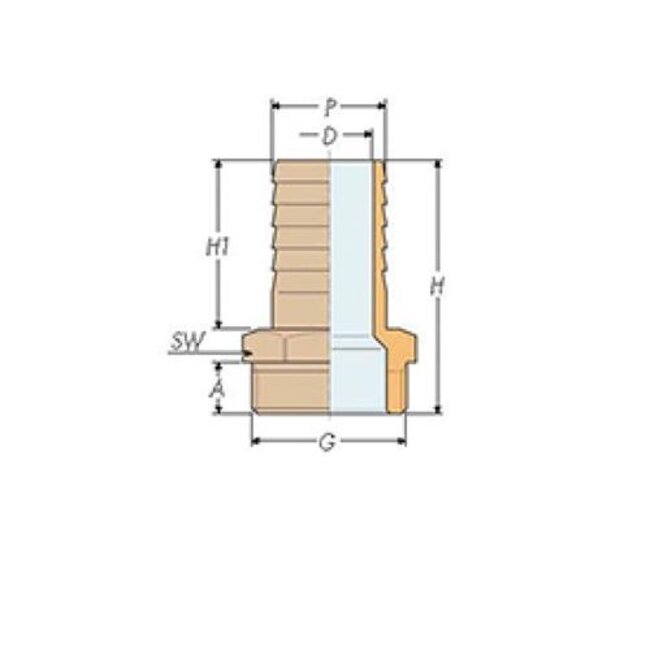 Guidi Slangtule rvs316 1"x30 mm