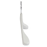 Jacken / Anzugbügel Lotusholz weiß lackiert mit Schulterverbreiterung, 44 cm Jacken / Anzugbügel Lotusholz weiß lackiert mit Schulterverbreiterung, 44 cm