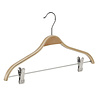 Blusen / Hemdenbügel Birkenholz natur lackiert mit anti-rutsch Klammern, 42 cm Blusen / Hemdenbügel Birkenholz natur lackiert mit anti-rutsch Klammern, 42 cm