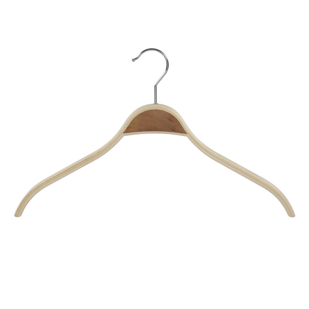 Jacken / Anzugbügel Birkenholz natur lackiert mit Schulterverbreiterung, 42 cm Jacken / Anzugbügel Birkenholz natur lackiert mit Schulterverbreiterung, 42 cm