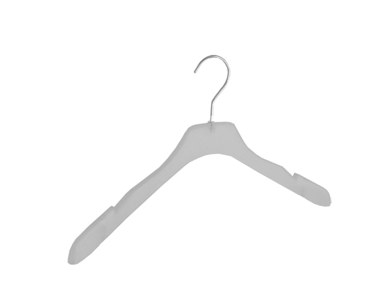 Blusen / Hemdenbügel Kunststoff frosted mit Rockkerben, 40 cm